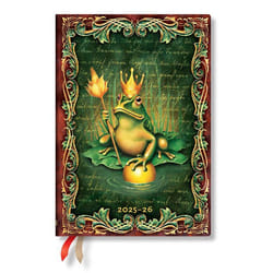 Agenda semainier PAPERBLANKS Les Frères Grimm Le Roi Grenouille 18x13cm 2026 Année civile