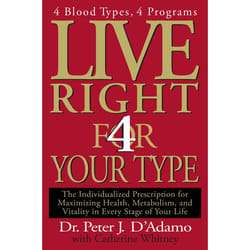 ISBN Live Right 4 Your Type livre nourriture & boisson Anglais Couverture rigide