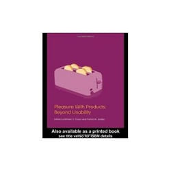 ISBN Pleasure with Products: Beyond Usability livre Art & design Anglais Couverture rigide