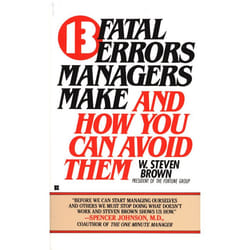 ISBN 13 fatal errors managers make and how you can avoid them livre Édition de poche