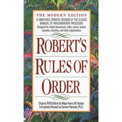 ISBN Robert’s Rules of Order livre