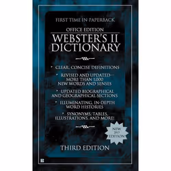 ISBN Webster’s II Dictionary, Édition de poche, 896 pages