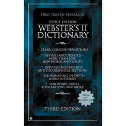 ISBN Webster’s II Dictionary livre Édition de poche