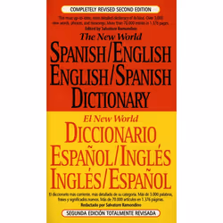ISBN Spanish-English, English-Spanish Dictionary, The New World, Édition de poche, 1376 pages