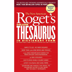ISBN Roget’s College Thesaurus in Dictionary Form, The New American, Édition de poche, 912 pages