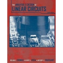 ISBN Analysis and Design of Linear Circuits 6E Couverture rigide
