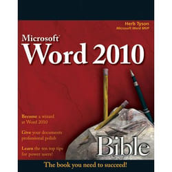 Wiley Word 2010 Bible livre & manuel de logiciels