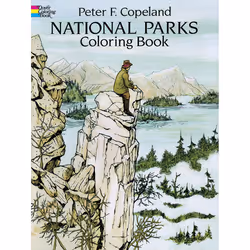 Dover Publications National Parks Coloring Book, 64 pages, Livre/album de coloriage