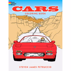 Dover Publications Cars Coloring Book, 32 pages, Livre/album de coloriage