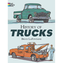 Dover Publications History of Trucks Livre/album de coloriage