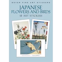 Dover Publications Japanese Flowers and Birds: 18 Art Stickers, 18 pièce(s), Multicolore