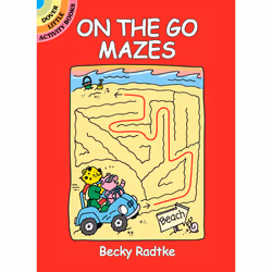 Dover Publications On the Go Mazes, Puzzle, Anglais, 64 pages