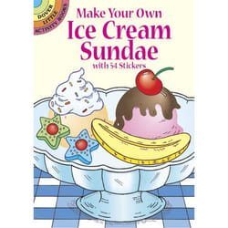 Dover Publications Make Your Own Ice Cream Sundae with 54 Stickers adhésif pour enfant
