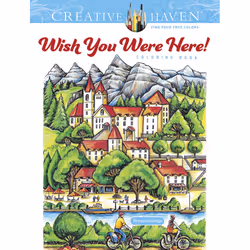 Dover Publications Creative Haven Wish You Were Here! Coloring Book, 64 pages, Livre/album de coloriage