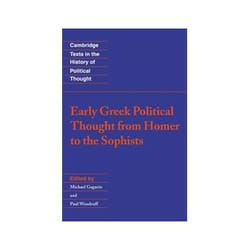 ISBN EARLY GREEK POLITICAL THOUGHT livre politique Anglais
