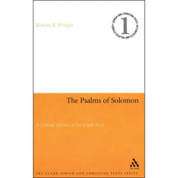 ISBN Psalms of Solomon (A Critical Edition of the Greek Text) livre Religion Anglais Couverture rigide