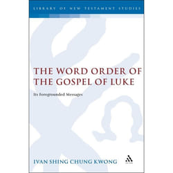 ISBN The Word Order of the Gospel of Luke livre Anglais Couverture rigide 252 pages