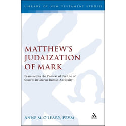 ISBN Matthew's Judaization of Mark (Examined in the Context of the Use of Sources in Graeco-Roman Antiquity) Couverture rigide