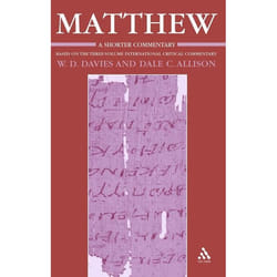 ISBN Matthew (A Shorter Commentary)