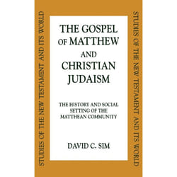 ISBN The Gospel of Matthew and Christian Judaism (The History and Social Setting of the Matthean Community) Couverture rigide