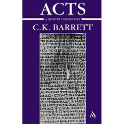 ISBN Acts of the Apostles (A Shorter Commentary)