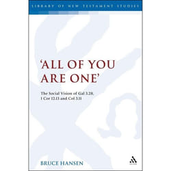 ISBN All of You are One' (The Social Vision of Gal 3.28, 1 Cor 12.13 and Col 3.11) Couverture rigide