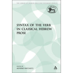 ISBN The Syntax of the Verb in Classical Hebrew Prose