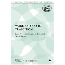 ISBN The Word of God in Transition (From Prophet to Exegete in the Second Temple Period) livre Religion Anglais Livre broché 275 pages