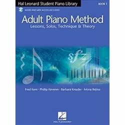 ISBN Adult Piano Method Book 1 : Lessons, Solos, Technique and Theory, Musique, Anglais, 96 pages