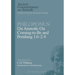 ISBN Philoponus: On Aristotle On Coming to be 1.6-2.4 Couverture rigide