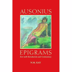 ISBN Ausonius: Epigrams, Anglais, Couverture rigide, 256 pages