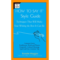 ISBN How to Say It Style Guide livre