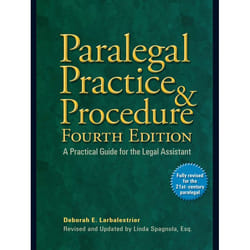 ISBN Paralegal Practice & Procedure Fourth Edition livre