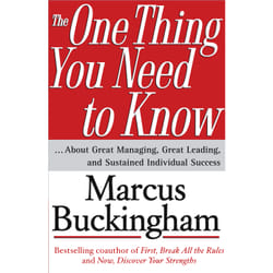 ISBN The One Thing You Need to Know Couverture rigide