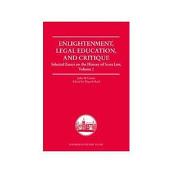 ISBN Enlightenment, Legal Education and Critique: Selected Essays on the History of Scots Law, Volume 2 livre Loi Anglais Couverture rigide