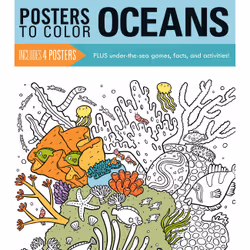ISBN Posters to Color: Oceans, Pour enfants, Anglais, Livre broché, 24 pages