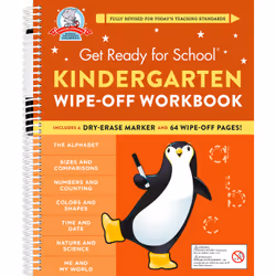 ISBN Get Ready for School: Kindergarten Wipe-Off Workbook, Pour enfants, Anglais, 64 pages