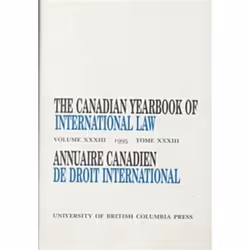 UBC Press The Canadian Yearbook of International Law, Vol. 33, 1995, Couverture rigide, 526 pages