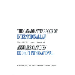 UBC Press The Canadian Yearbook of International Law, Vol. 40, 2002 livre Couverture rigide