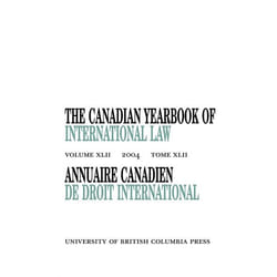UBC Press The Canadian Yearbook of International Law, Vol. 42, 2004 livre Couverture rigide