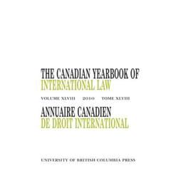 UBC Press The Canadian Yearbook of International Law, Vol. 48, 2010 livre Couverture rigide