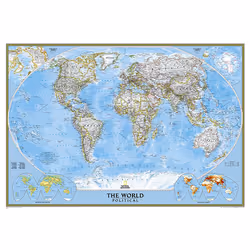National Geographic PP.NGW622005, Carte physique, Monde, Multicolore, Carton plastifié, Anglais, 14 an(s)