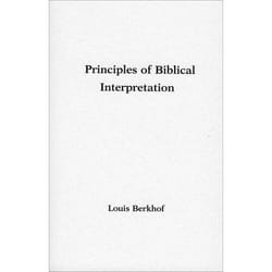 ISBN Principles of Biblical Interpretation