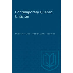 ISBN Contemporary Quebec Criticism