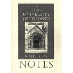ISBN Notes to the University of Toronto: A History
