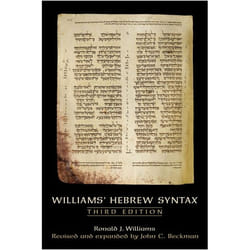 ISBN Williams' Hebrew Syntax, Third Edition