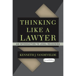 ISBN Thinking Like a Lawyer livre politique Anglais