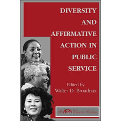 ISBN Diversity And Affirmative Action In Public Service livre politique Anglais