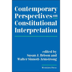 ISBN Contemporary Perspectives On Constitutional Interpretation livre Education Anglais