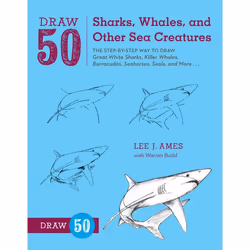 ISBN Draw 50 Sharks, Whales, and Other Sea Creatures, Livre broché, 64 pages